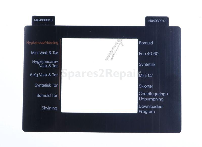 Operating Unit Screen - 1404939013 C00937637 Inlay-danish [Arcelik]
