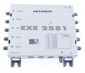 Kathrein Multi Switch - Exe 2581 Einkabel-multischalter 5 Auf 1x8 5-862 Und 4 X 950-2150 Mhz Ein Ausgang Fur 8 Rec F-ansch Kaskadierbar Erweiterte