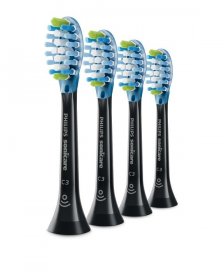 Philips Saeco Tooth Brush - Hx9044-33 Premium Plaque Defence Replacement Brushes Black 4 Pcs