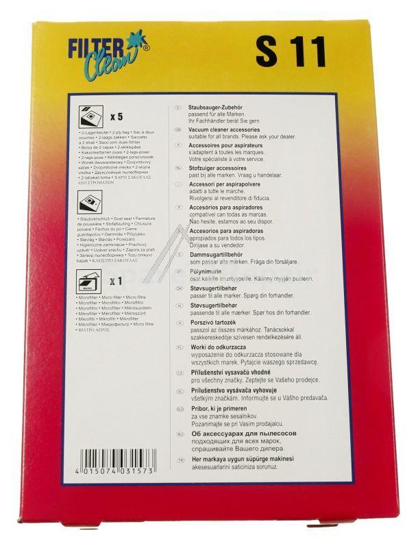 Filterclean Vacuum Cleaner Bags - S11 000120nk Dust Bags X5
