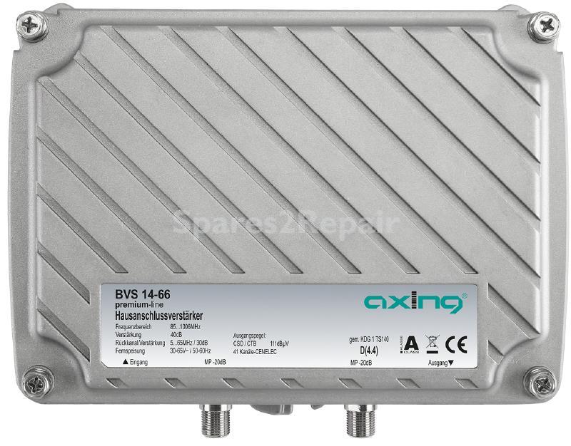 Axing Aerial Amplifier - Bvs 14-66 HausanschlussverstÄrker 40 Db 111 Dbµv Cso-ctb 1006 Mhz