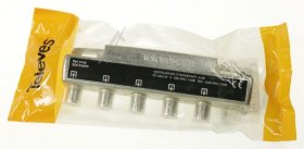 Televes 4 Way Splitter Sat/terr/wb - RÉpartiteur 4 Directions 5...2400mhz “f 7,5-10db IntÉrieur - Passage De Cc Sur Toutes Les Voies