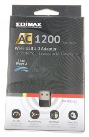 Edimax Wireless-lan Network - Ac1200 Wlan Nano Dualband Usb-stick 2,4-5ghz, 1200mbit-s