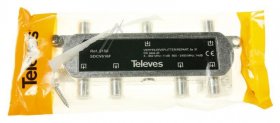 Televes 6 Way Splitter Sat/terr/wb - RÉpartiteur 6 Directions 5...2400mhz “f 10-12db IntÉrieur - Passage De Cc Sur Toutes Les Voies