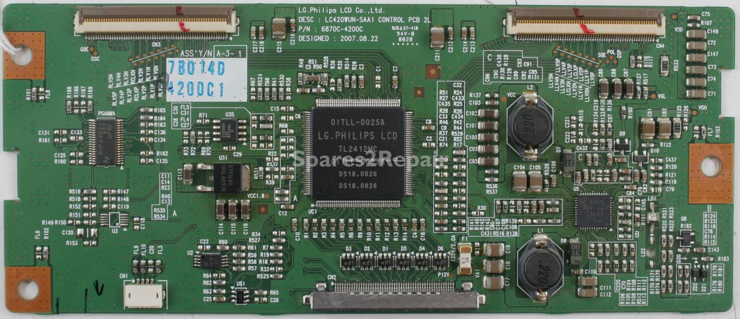 Acoustic Solutions LCD42761F1080P - T-Con - 6870C-4200C - 6871L-4200C - LC420WUN-SAA1 CONTROL PCB 2L