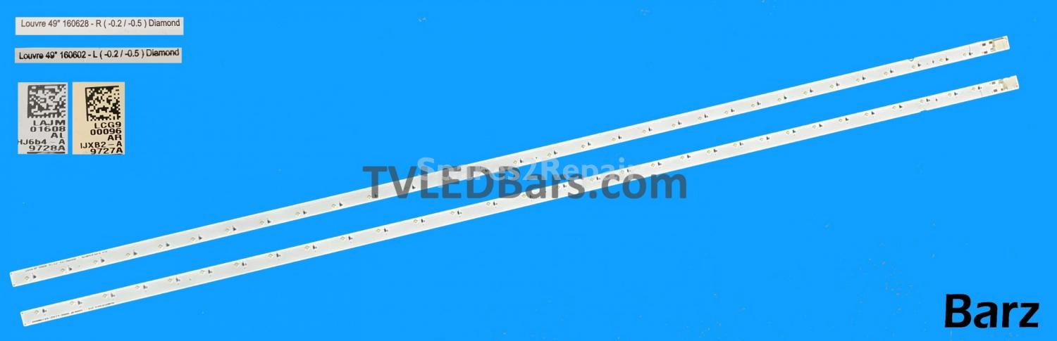 Samsung 49 inch Full LED Backlight Array - BN96-39730A + BN96-39731A - V6LF_490SFA_LED31 + V6LF_490SFB_LED31