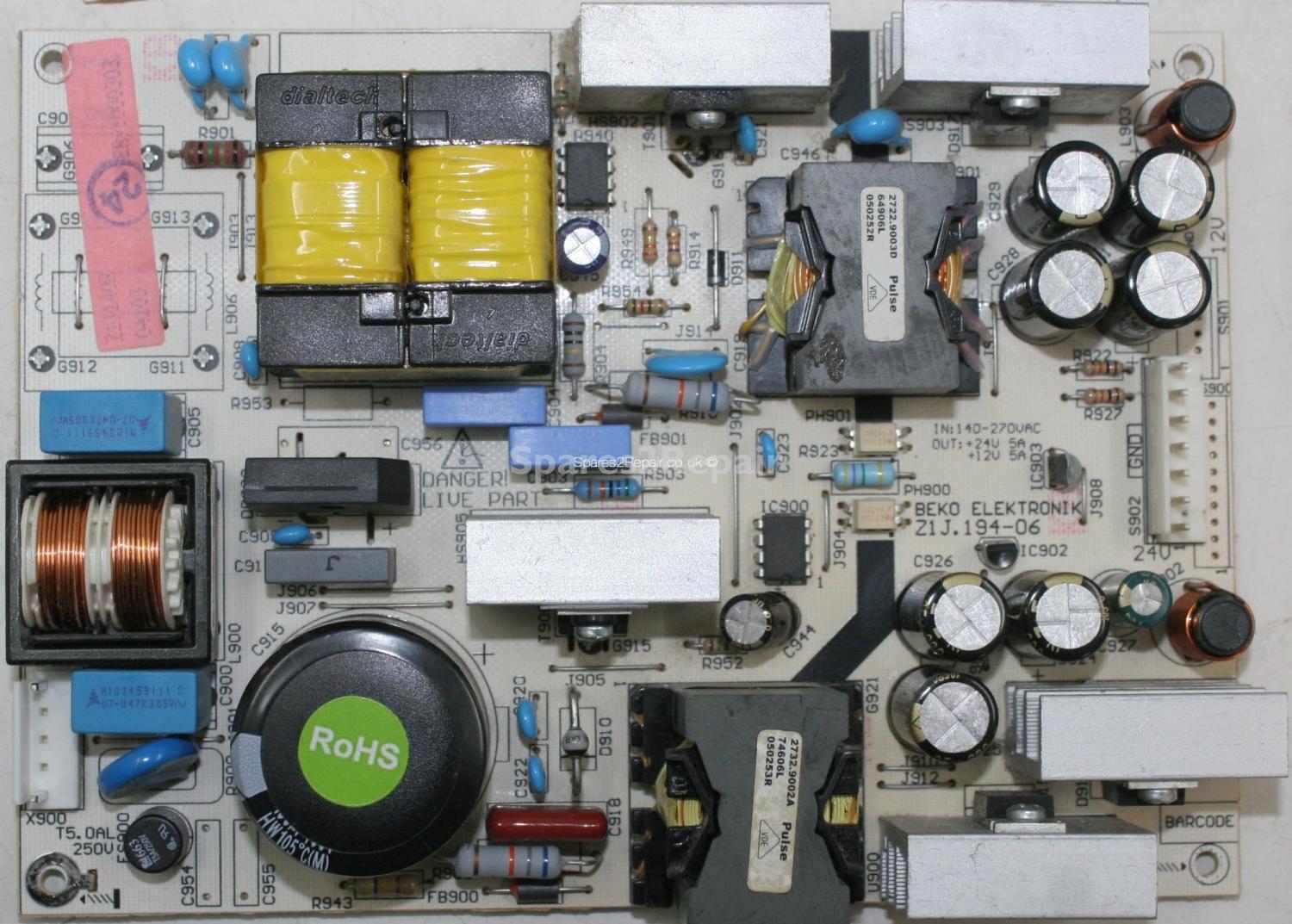 Beko 32WLA520HD - PSU - BEKO ELEKTRONIK Z1J.194-06 - Z1J140R