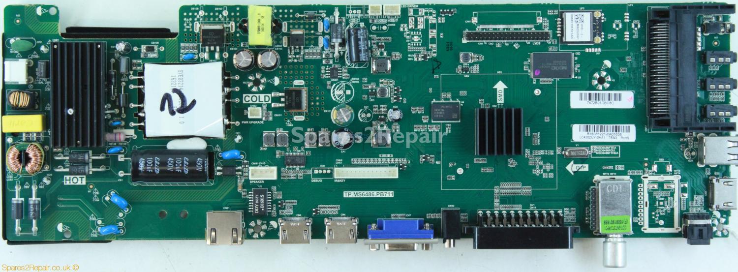 Blaupunkt 43/134M-GB-11B-FEGUX-UK - Main AV - TP.MS6486.PB711 - B16086221 - LC430DUY-SHA1 - 15M-3 CVTE