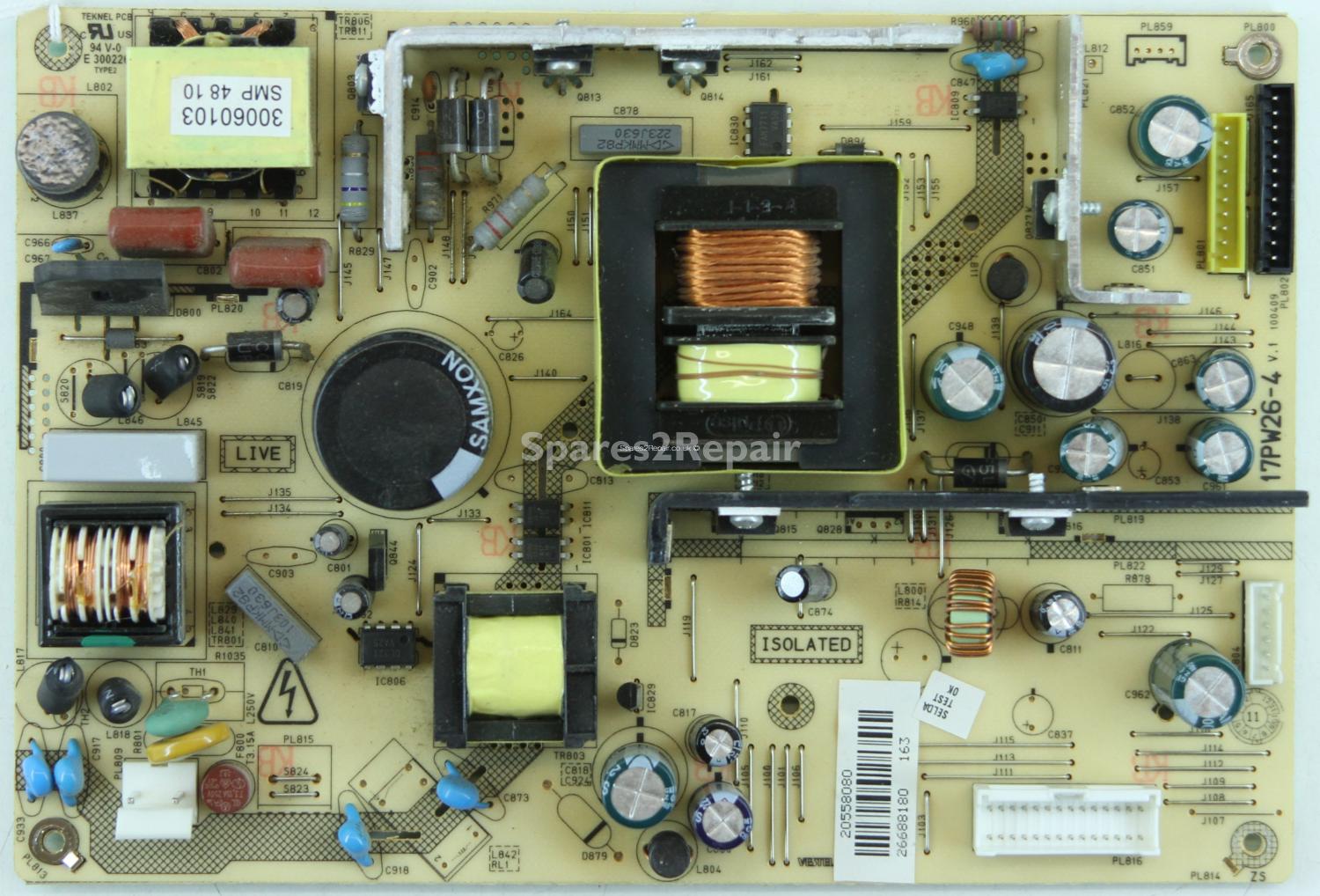 Bush LCD40883F1080P - PSU - 17PW26-4 V.1 - 100409 - 20558080