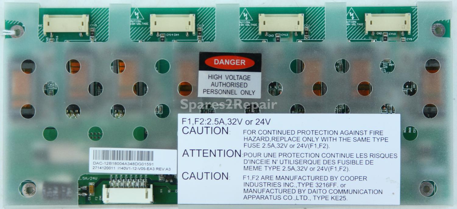 Bush LCD14DVD - Inverter - DAC-12B180 - REV:A3 - 2994729803 - 27.14120.011 - I140V1-12-V05-EA3