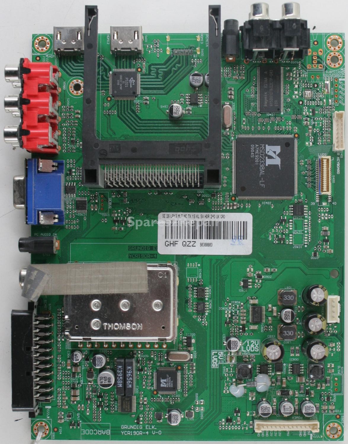 Grundig GU26BLK2 - Main AV - YCR190R-4 - GHFQZZ