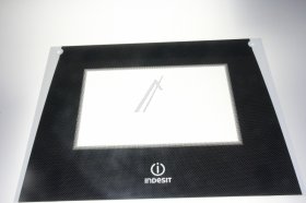 Oven outer Door - C00284039 Oven Door Glass +squadr Wh Ind2011 [Whirlpool Indesit]