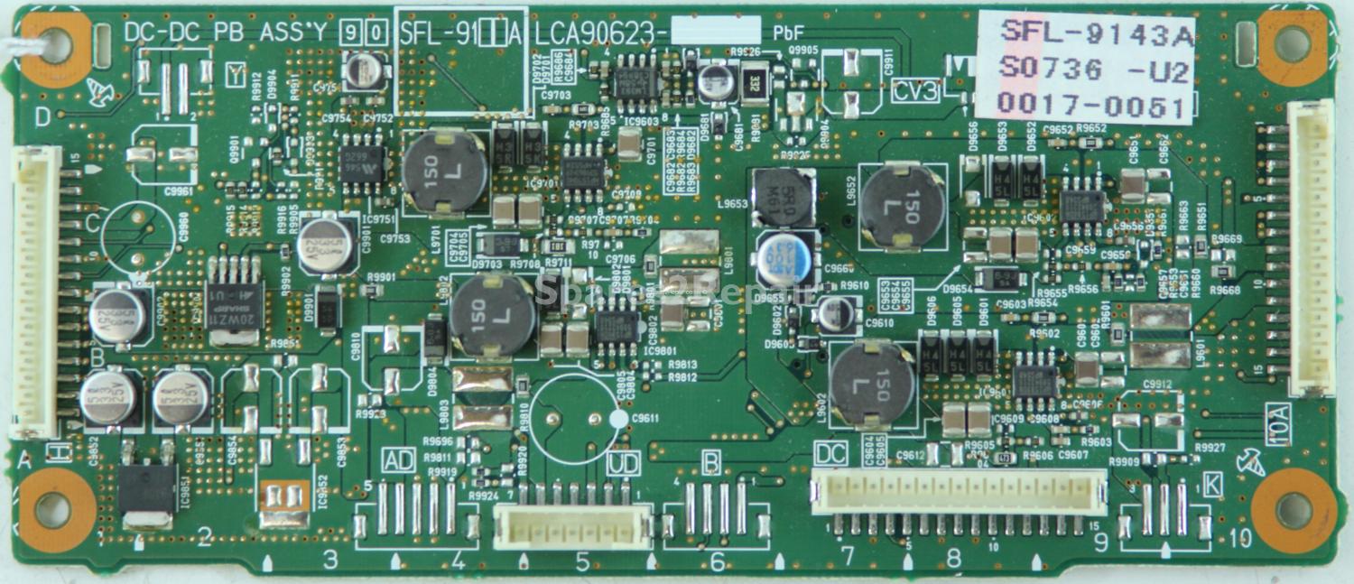 JVC LT-32DX7BJ - DC Board - SFL-9143A - LCB90623 -001D - LCA90623-