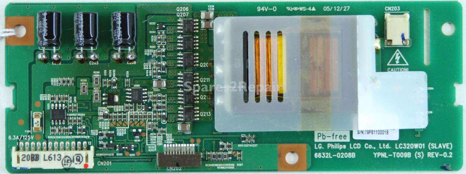 LG 32LX2R - Inverter - 6632L-0208B - YPNL-T009B (S) REV-0.2 - LC320W01 (SLAVE)