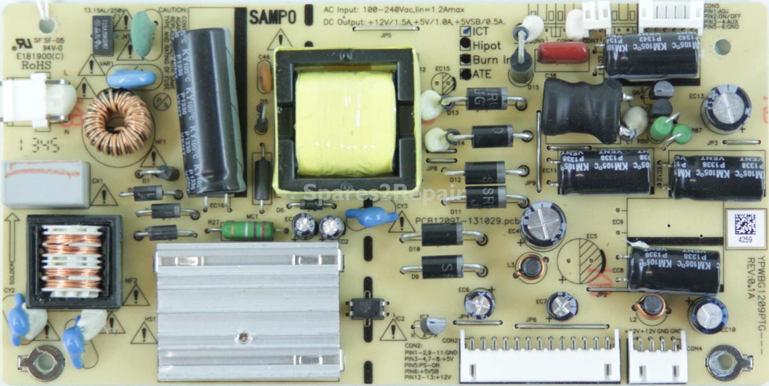 Logik L32HED13 - Power Supply - PCB-1209T-13029T.pcb - YPWBG1209PTG--- - REV:0.1A