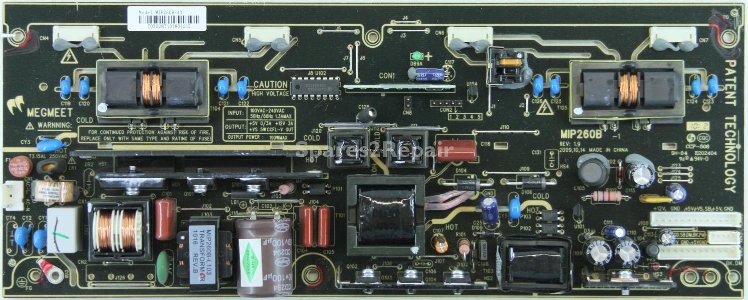 Logik L26DVDB10 - Power Inverter - MIP260B -1 - MIP260B-11 - REV:1.9