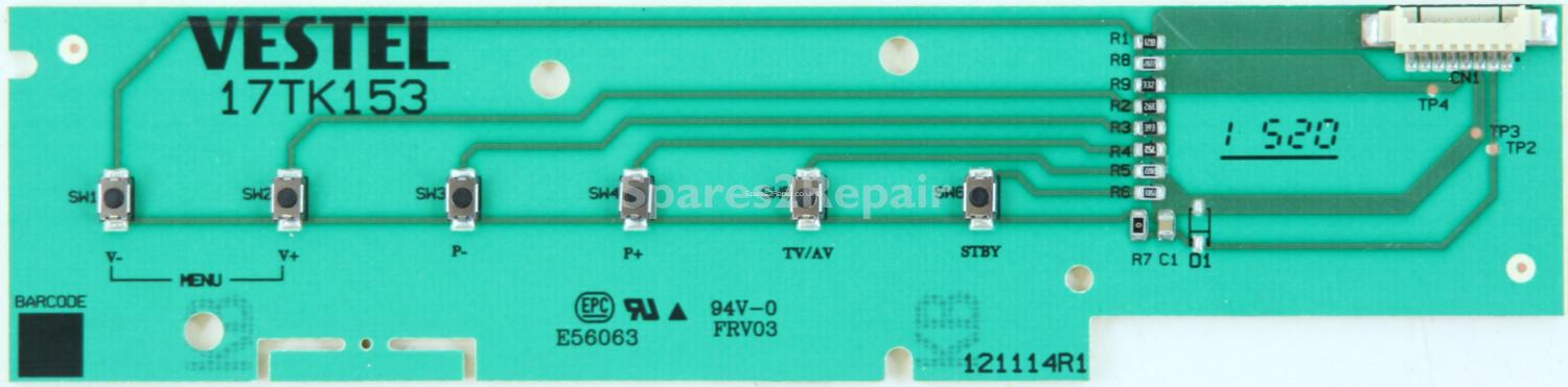 Panasonic TX-48CX400B - Buttons - 23244189 - 17TK153 - 121114R1