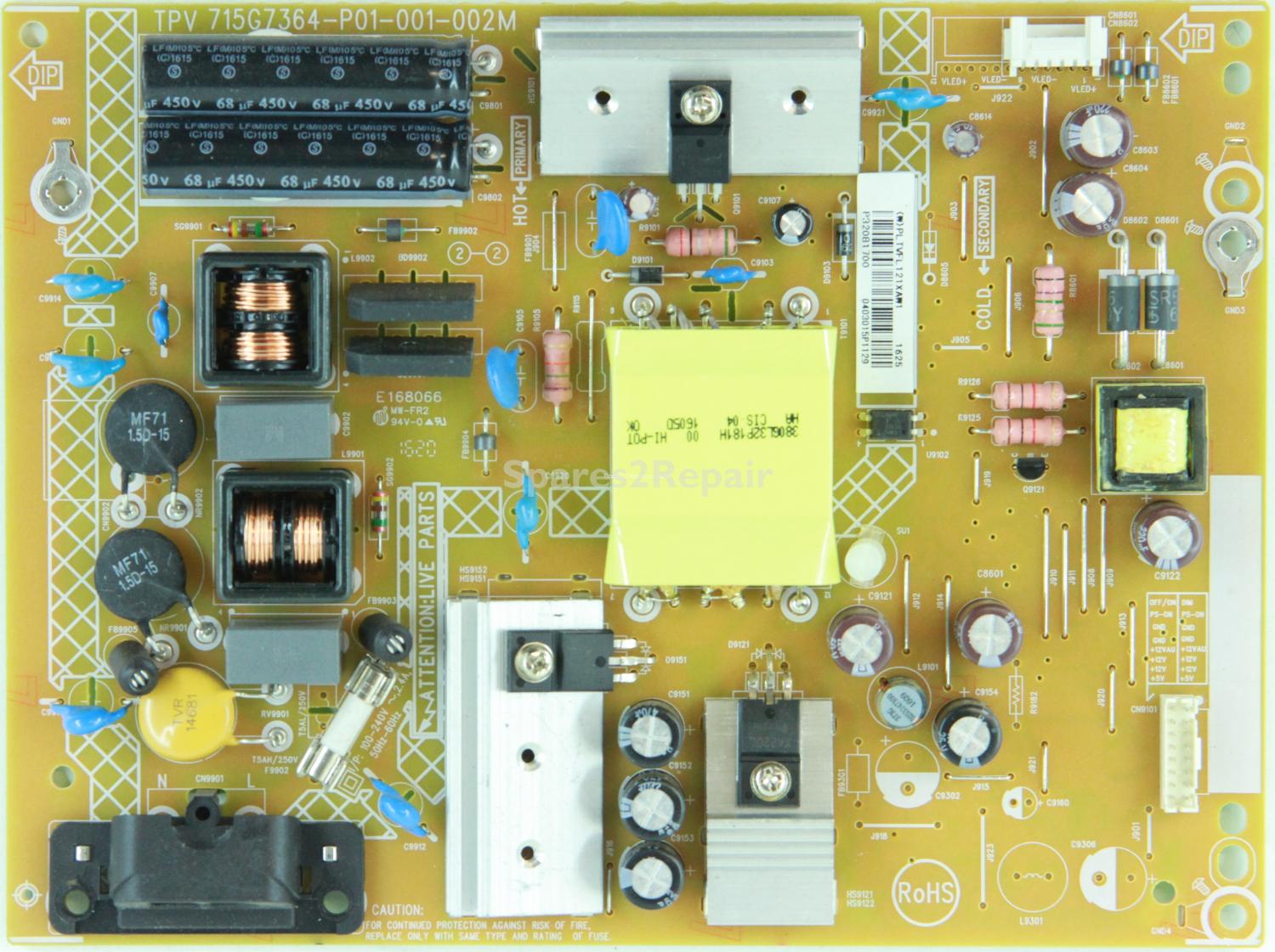 Philips 32HFL3011T/12 - Power Supply - 715G7364-P01-001-002M - PLTVFL121XAW1