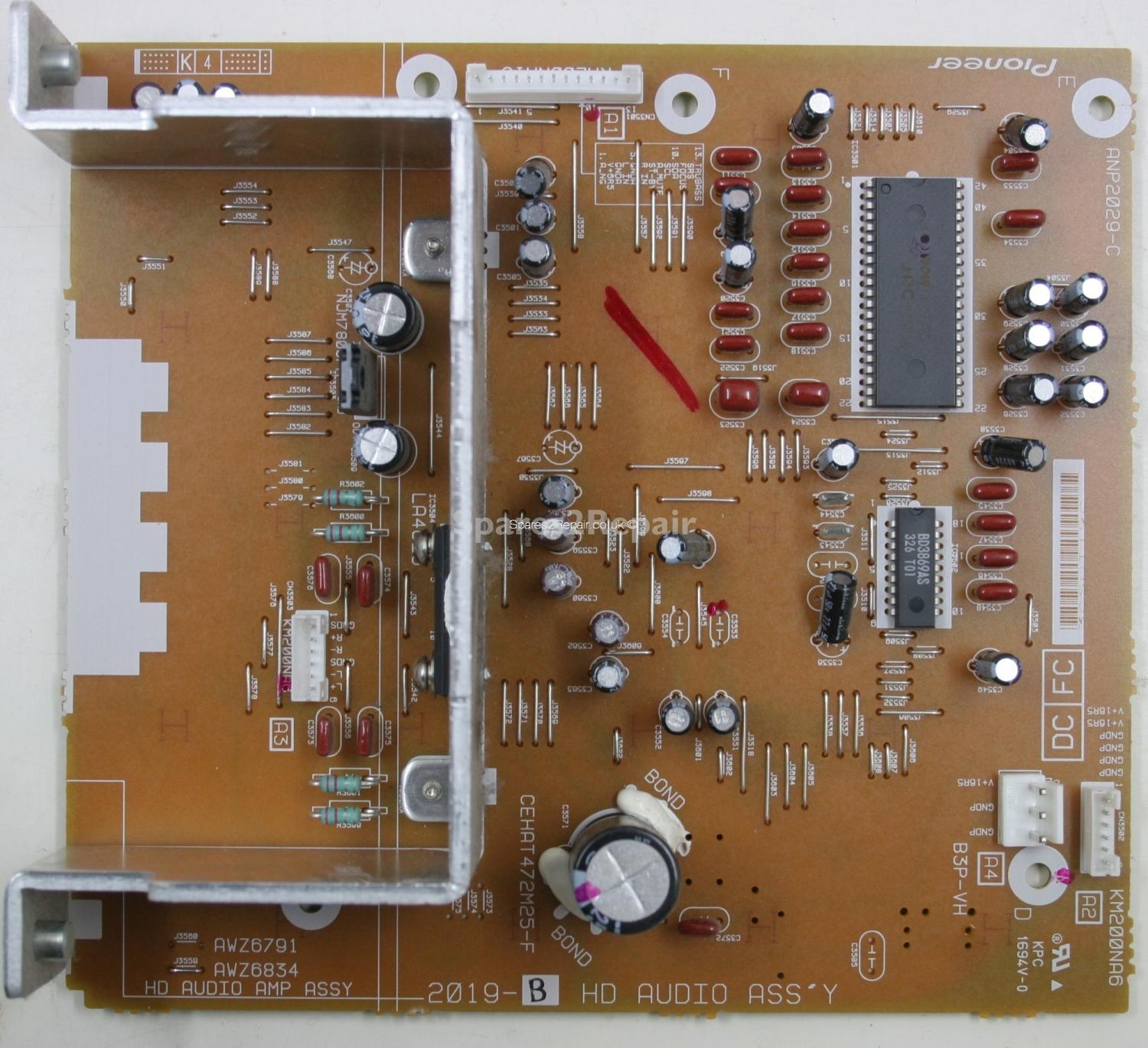 Pioneer PDP-434PE - HD AUDIO AMP ASSY - AWZ6834 - 2019-B