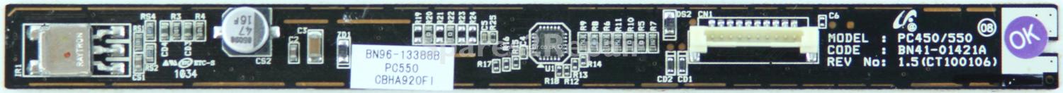 Samsung PS50C680G5K - Touch Buttons - BN96-13388B - BN41-01421A - REV:1.5 - CT100106
