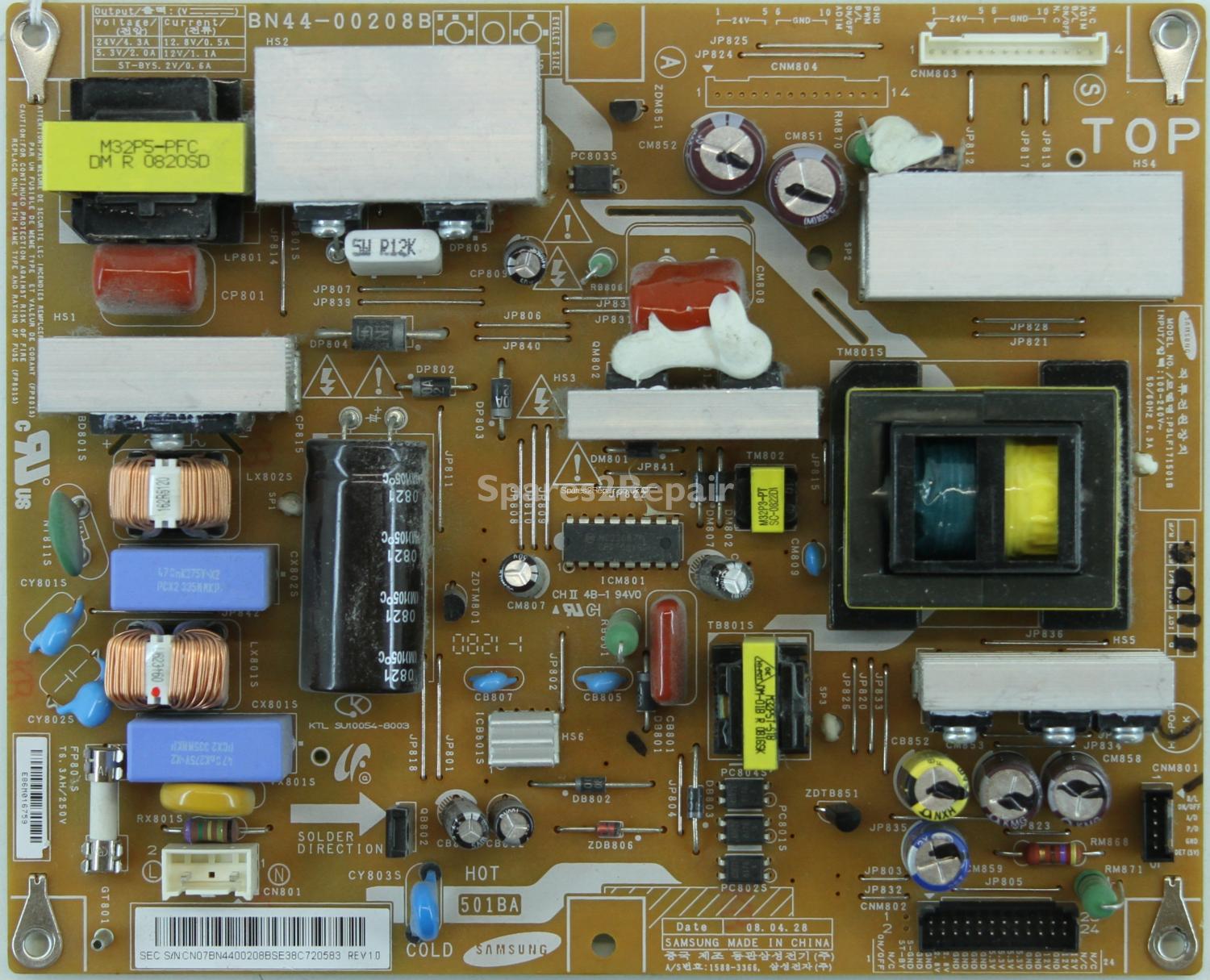 Samsung LE26A336 - PSU - BN44-00208B REV 1.0 - PSLF171501B