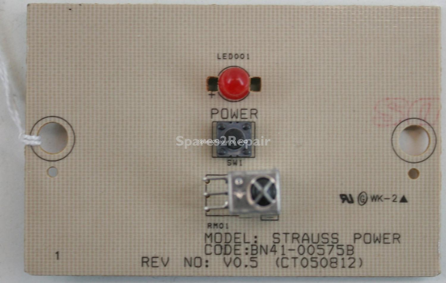 Samsung PS42E7HD - Power Button - BN41-00575B - V0.5 - CT050812 - STRAUSS POWER