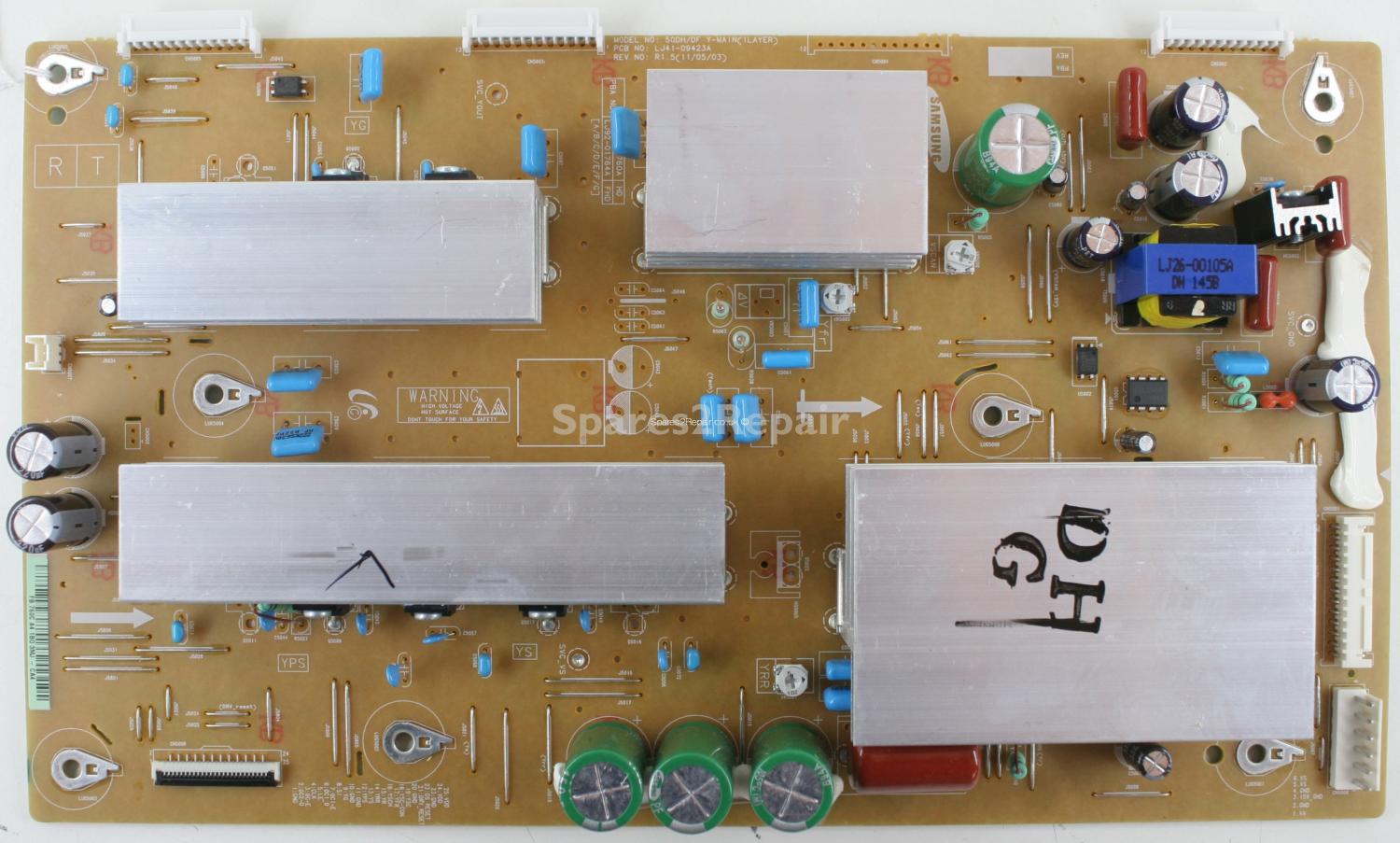 Samsung PS51D495A1K - YSUS - LJ41-09423A - R1.5 - LJ92-01760C A4 - 50DH/DF Y-MAIN