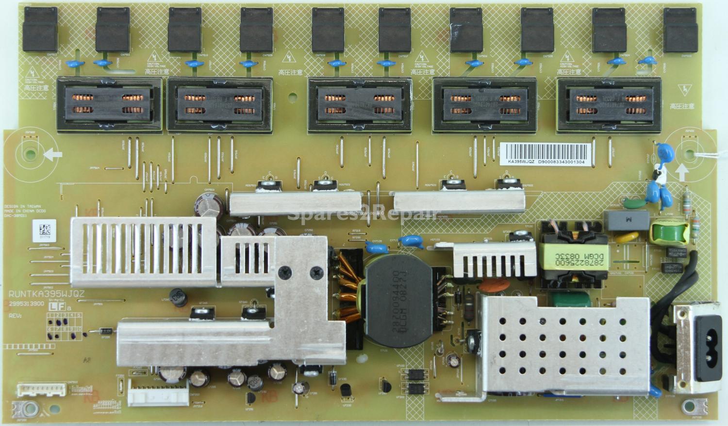 Sharp LC-26D44E-BK - Power Inverter - RUNTKA395WJQZ - 22995313900 - KA395WJQZ - DAC-38M011