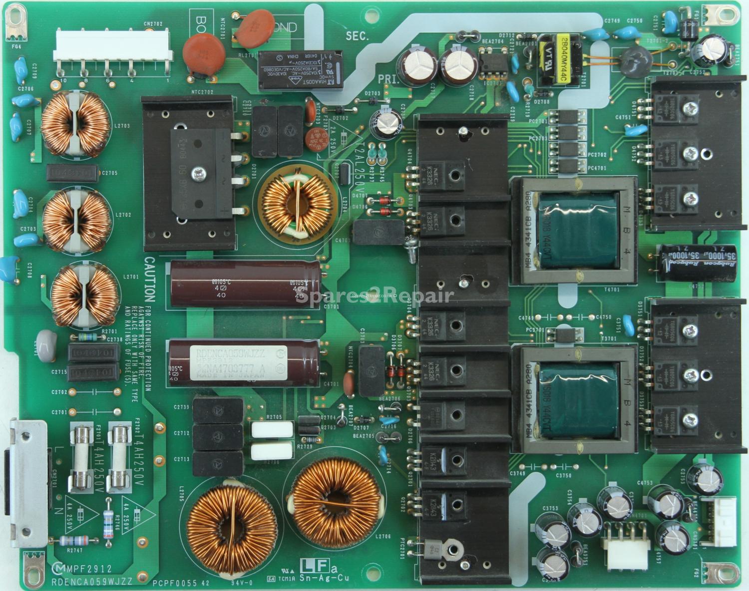 Sharp LC-32GD1A - PSU - RDENCA059WJZZ - MPF2912 - PCPF0055 42