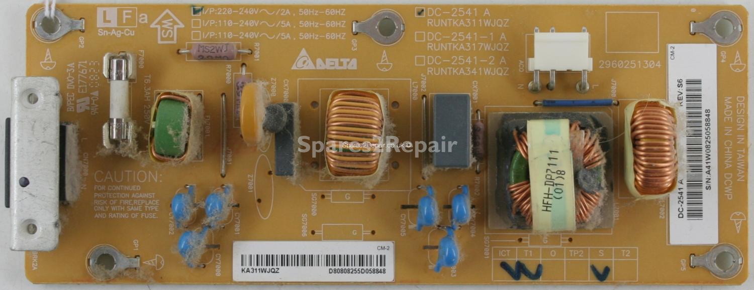 Sharp LC-46X20E - Sub PSU - DC-2541 A - RUNTKA311WJQZ - REV.S6 - KA311WJQZ