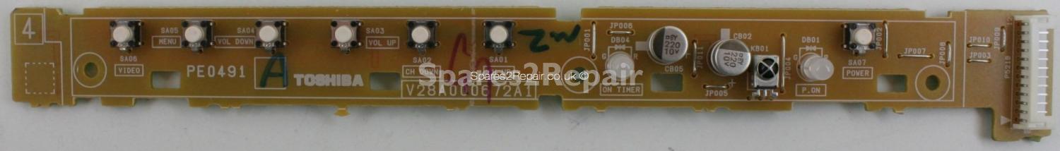 Toshiba 32AV555D - Buttons - PE0491 A - V28A000672A1