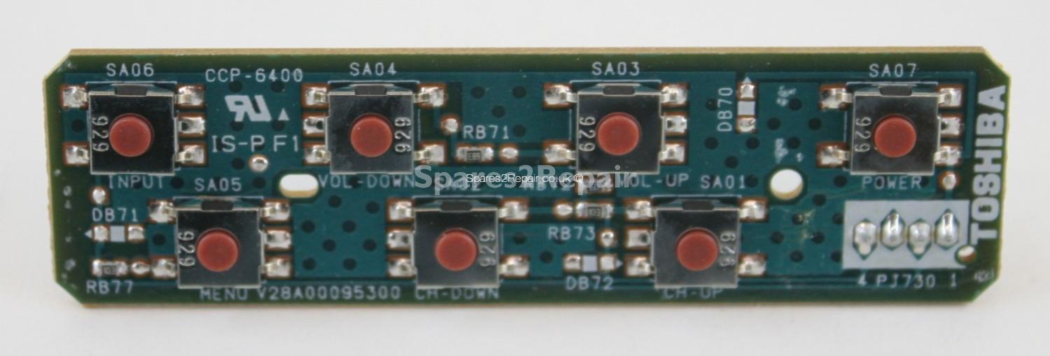 Toshiba 42AV635D - Buttons - V28A00095300 - V28A00095001 - PE0720 A
