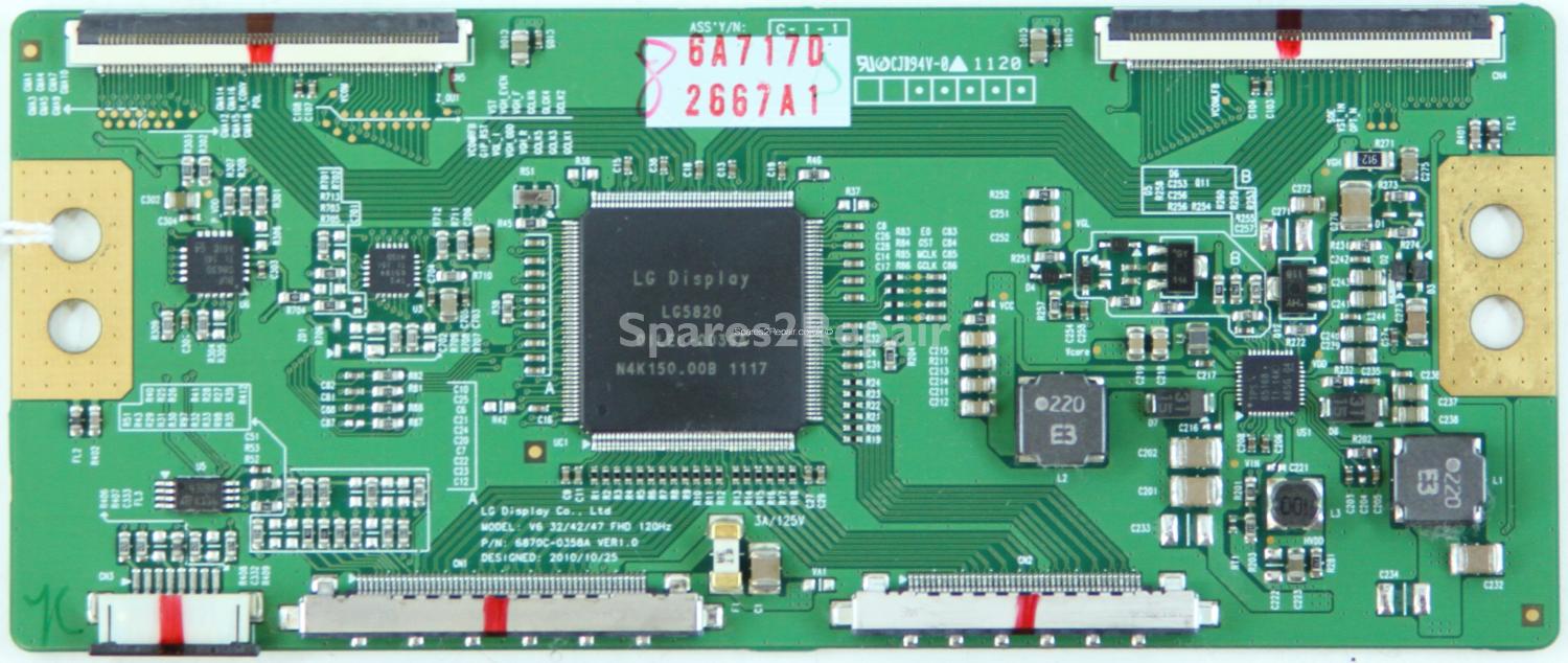 Toshiba 42VL863 - T-Con - 6871L-2667A - 6870C-0358A - V6 32/42/47 FHD 120Hz