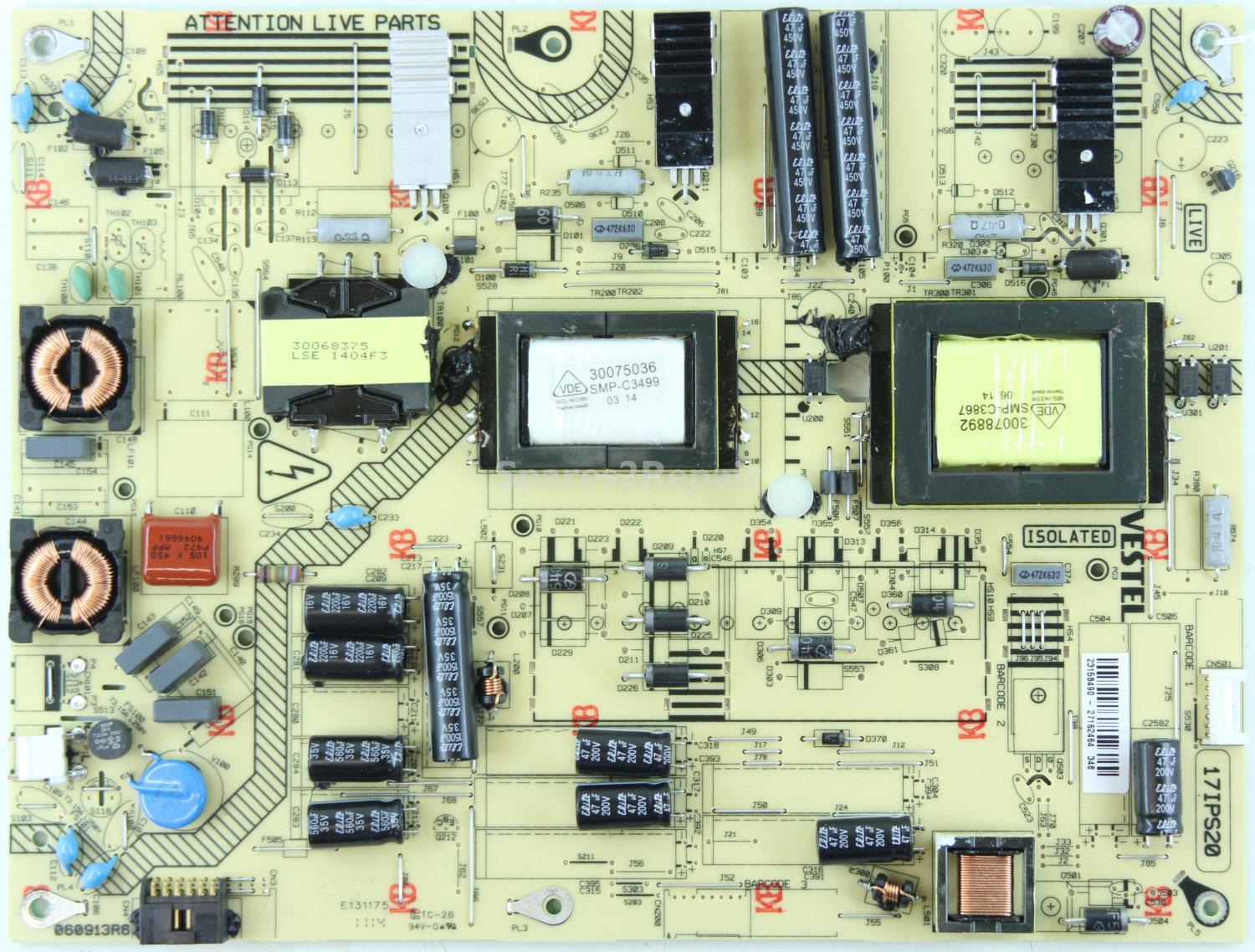 Toshiba 40L5453DB - PSU - 23158490 - 17IPS20 - 060913R6