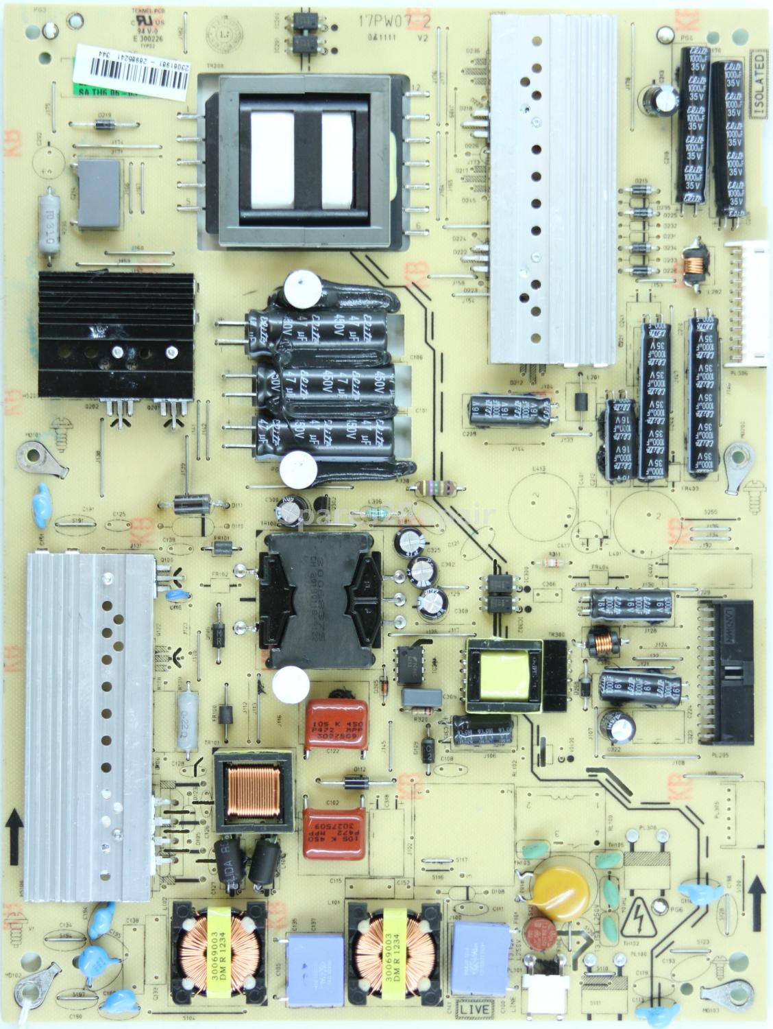 Toshiba 40L1333B - Power Supply - 23061981 - 17PW07-2 - 041111 V2