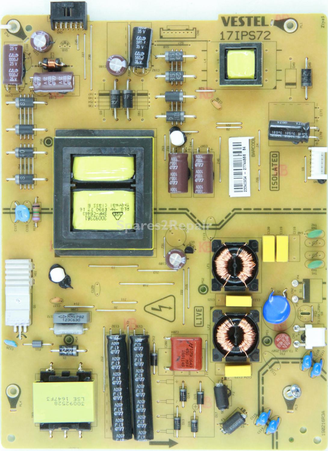 Toshiba 43U6663DB - Power Supply - 23340904 - 17IPS72 - 190216R3A