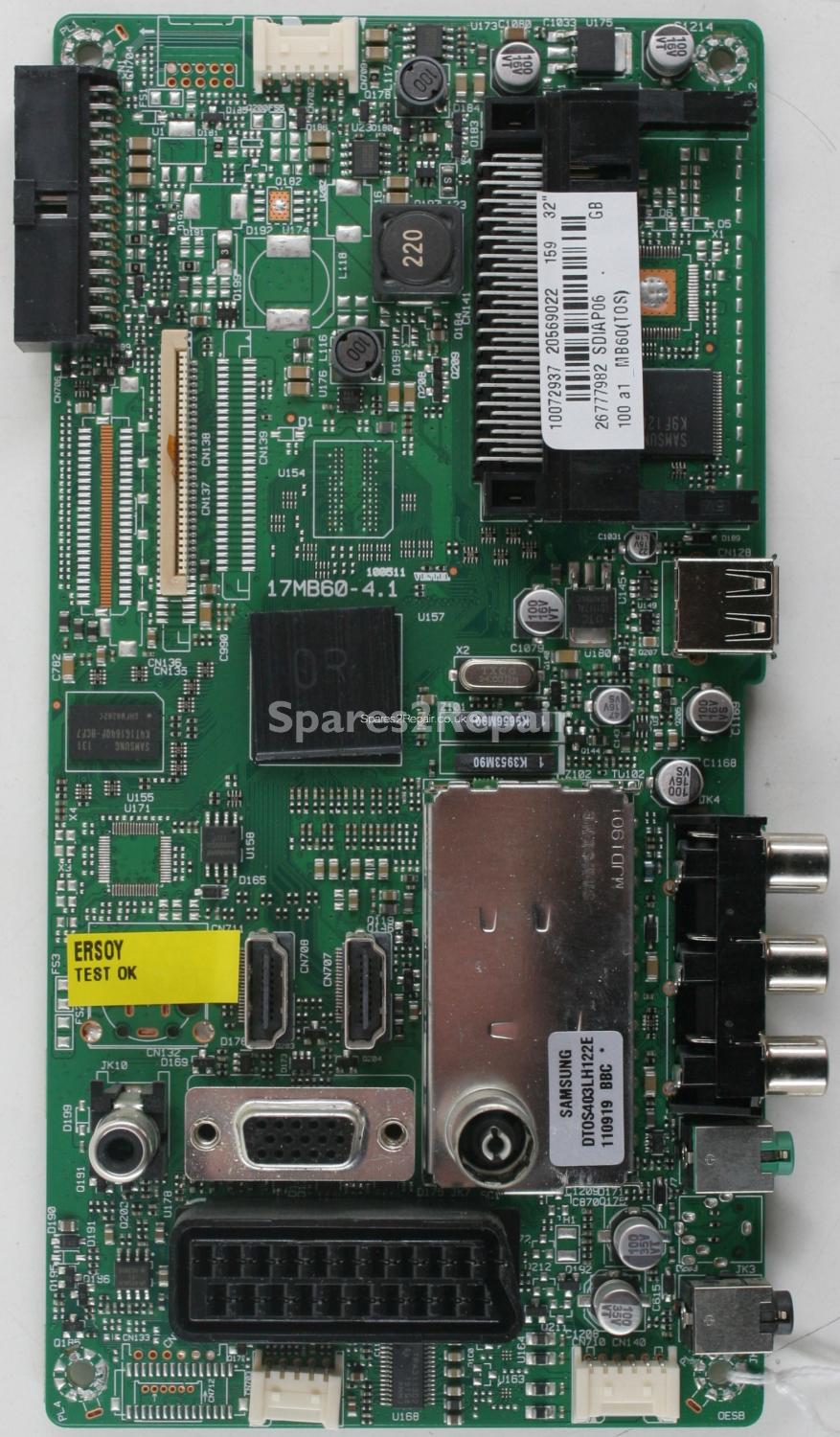 Toshiba 32DV501B - Main AV - 20569022 - 17MB60-4.1 - 100211