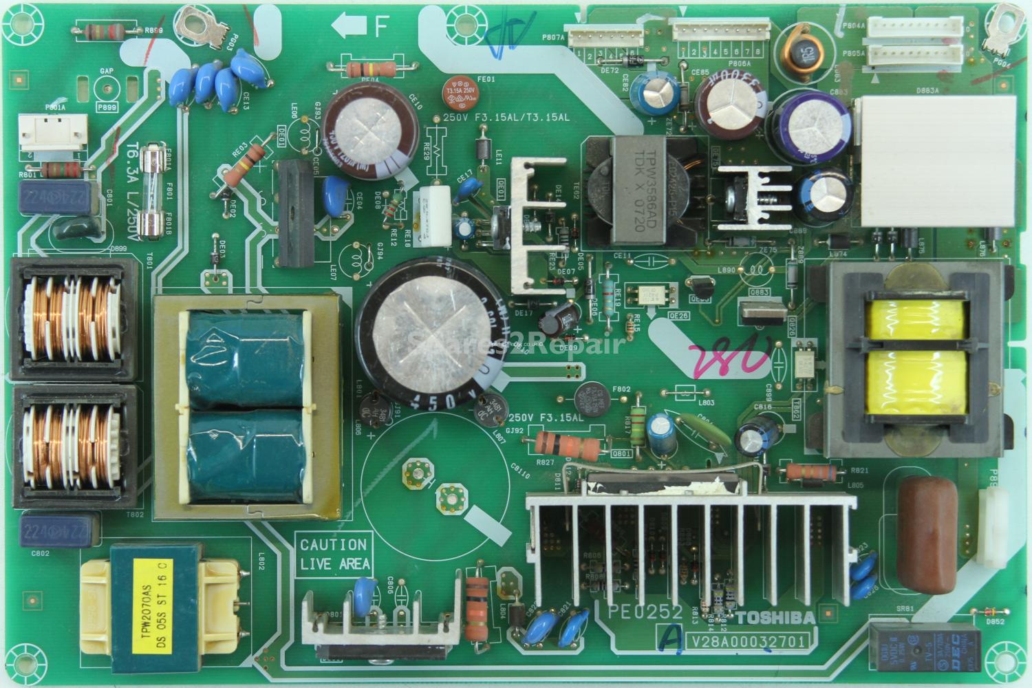 Toshiba 37X3030D - PSU - PE0252 - V28A00032701