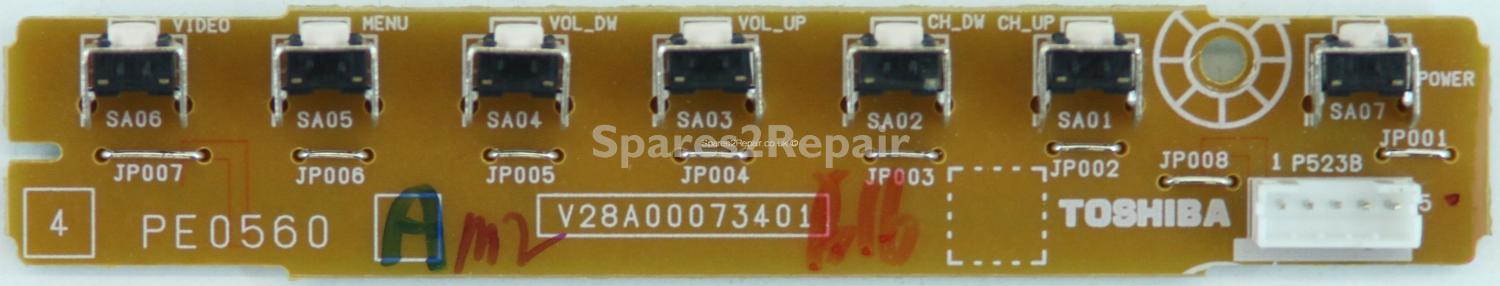 Toshiba 52XV555D - Buttons - PE0560 A - V28A00073401