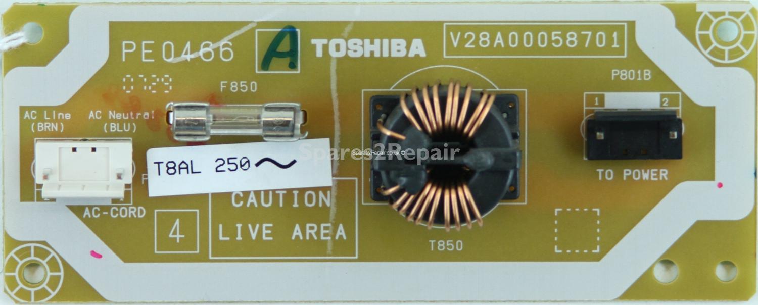Toshiba 57C3030D - AC Filter - PE0466 A - V28A00058701 - CCP-6400S